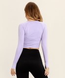 Sexy Women Breathable Seamless Crop High Stretch Tight  Tops T312031