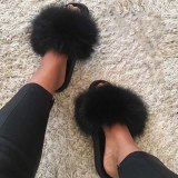 Women Real Fur Slippers Slides
