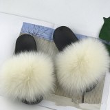 Women Real Fur Slippers Slides