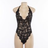 Backless Halter Lace Bodysuit Transparent Bodysuits P173276576