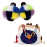 Fox Fur Slippers Women's Flip-Flops High-End Plush Messenger Bags 605061