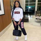 Women Queen Letter Bodysuits Bodysuit Outfit Outfits D823546