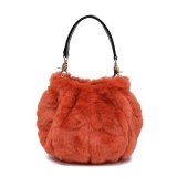 Women Fur Slides Fox Fur Slippers Female Handbags