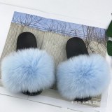 Women Real Fur Slippers Slides