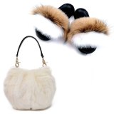Women Fur Slides Fox Fur Slippers Female Handbags
