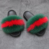 Women Fox Rainbow Multi Color Slippers Slides
