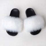 Women  Faux Fur Slides Fake Fur Slippers