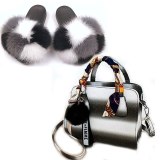 Women Fox Fur Slippers Frosted  Handbags 83-03344