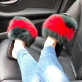 Women Real Fur Slippers Slides
