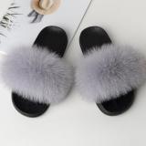 Women Fur Slipper Real Raccoon Fur Slides
