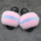 Women Fox Rainbow Multi Color Slippers Slides