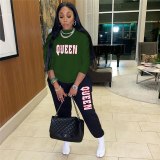 Women Queen Letter Bodysuits Bodysuit Outfit Outfits D823546