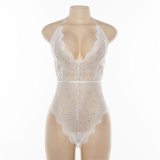 Backless Halter Lace Bodysuit Transparent Bodysuits P173276576