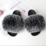 Women Fur Slipper Real Raccoon Fur Slides