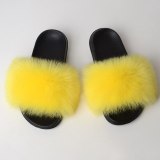 Women Faux Fur Slippers Slides