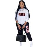 Women Queen Letter Bodysuits Bodysuit Outfit Outfits D823546