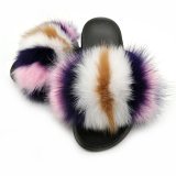 Winter Slippers Women Real Fox Fur Slides