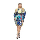 Fashion Women Long Sleeve Crew Neck Lady Dresses 142536
