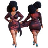 Women Party High Waist Mini Dress Dresses 142738