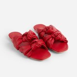 Women Slippers Solid Color Open Toe Flat Sandals Slides