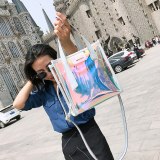 Women Laser Small Square Transparent Shoulder Handbags 563243