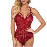 Sexy Rompers Women V Neck Sleeveless Hollow-out Lingeries Underwear 550011