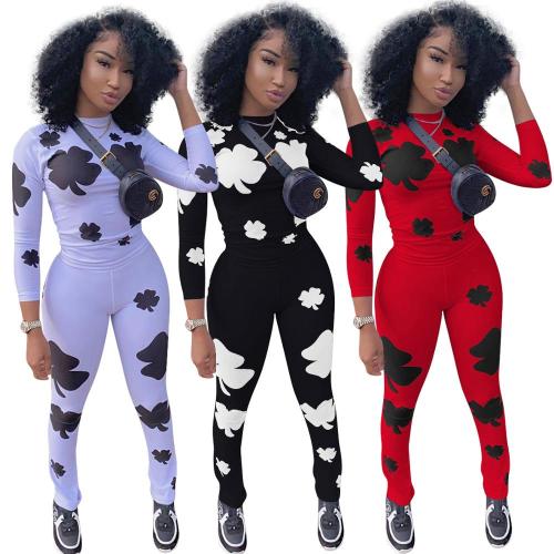 Ladies Printed Long Sleeve Bodysuits Bodysuit Outfit Outfits FE02839