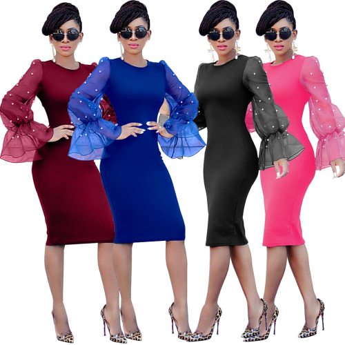 Autumn Elegent Fashion Style Women Dress Dresses A305061