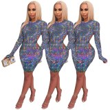 Shiny Glitter Lace Up Hot Night Club Mini Dresses CN008798