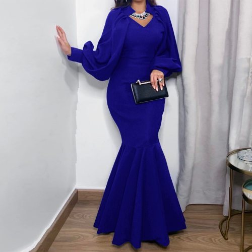 Women Party Dashiki Trumpet Mermaid Long Maxi Dresses C841223