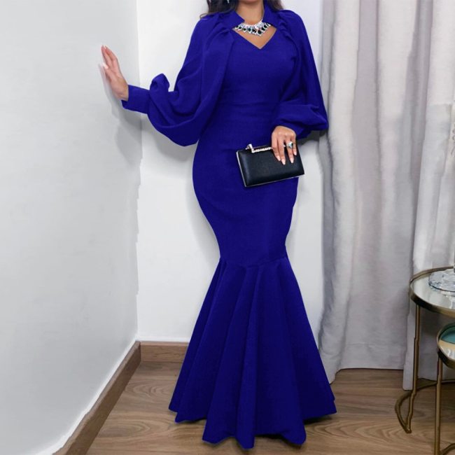 Women Party Dashiki Trumpet Mermaid Long Maxi Dresses C841223