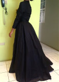 Women Elegant Vintage Sexy Black Lace Two Piece Party Dresses SMR820314