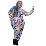 Women Cartoon Print Bodysuits Bodysuit Outfit Outfits P507283