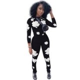 Ladies Printed Long Sleeve Bodysuits Bodysuit Outfit Outfits FE02839