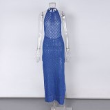 Sexy High Split Backless Dress Beach Maxi Dresses HL624152