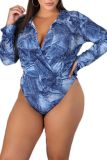 Women Print Two Piece High Waist Bodysuits Bodysuit Outfit Outfits AG808798
