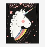 New Family Unicorn Print Long-Sleeved Hooded Parent-Child Dresses QZ1905061