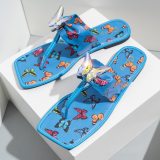 Summer Butterfly Women's Crystal Flip Flops Slippers Slides CFXXY-3849