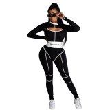 Winter Hollow Out Long Sleeve Two Piece Bodysuits Bodysuit Outfit Outfits F832435