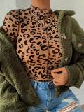 Trendy Chic Colorful Leopard Printed Pullover T-Shirt Tops 3088293