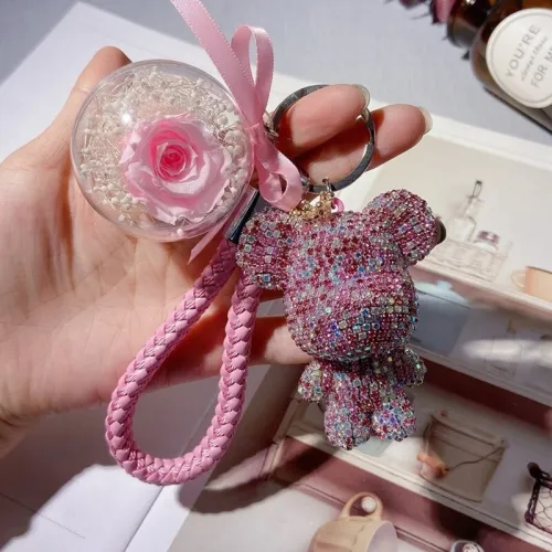 Creative Diamond Violent Bear Cartoon Doll Keyrings LX068697