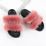 Women Faux Fur PVC Slippers Slides