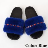 Mink Fur Slides Women Slippers House Real Fur Sandals