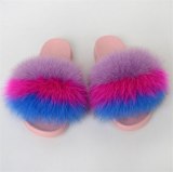  Cute Furry Slippers Fox Fur Slides
