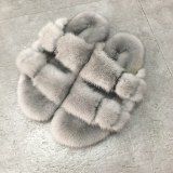 Mink Fur Slippers Thick Soled Women's Slides