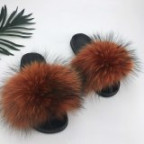 Women Fur Slides Furry Slippers