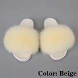 Fur Slides Women Plush Furry Slippers