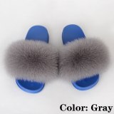 Fur Slides For Women Summer Fuzzy Slippers