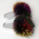 Fur Slippers Women Fox Furry Slides