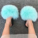 Fluffy Fur Slippers Cute Warm Flat Slides